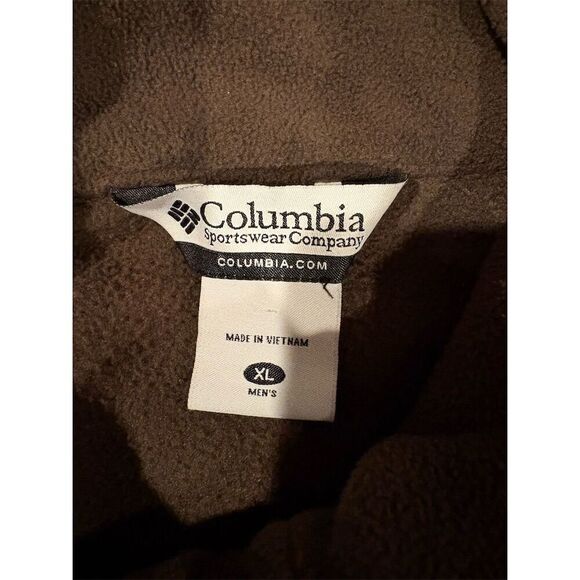 Columbia Men's XL Brown Full Zip Fleece Jacket Casual Outdoor Standard - Picture 7 of 8